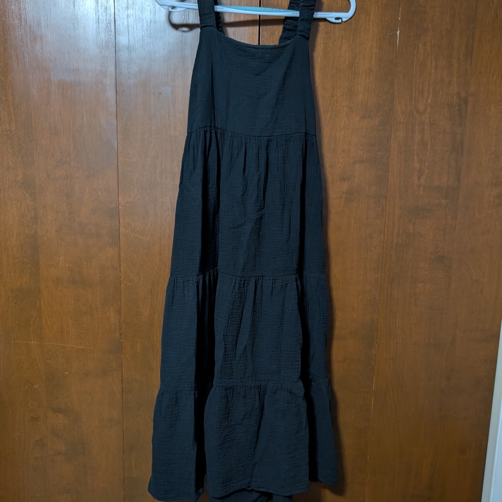 Elegant Black Tiered Dress
